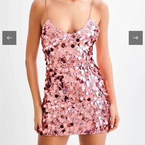 Meshki Pink Sequin Mini Dress